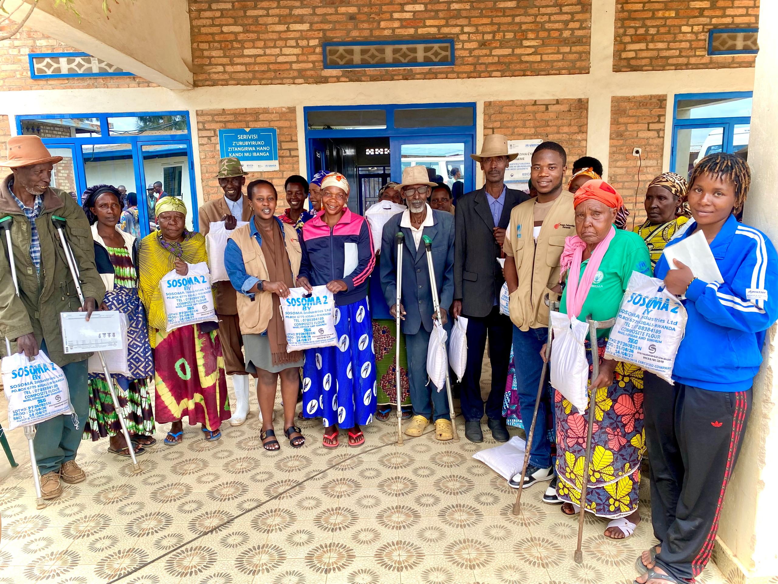 PFR Distributes SOSOMA  in Kigeme Refugee Camp